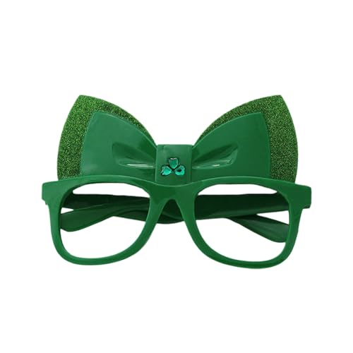 Feizikaw Party Accessoires St. Patricks Day Zubehör Sonnenbrille Kunststoff grüne Brille für St. Patricks Party Dekorationen (Green, 16x12cm) von Feizikaw