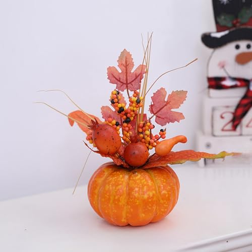 Halloween Dekoration Kürbis mit Blumen, Party-Mittelstücke, Herbst-Foto-Requisiten, Herbst-Kürbis-Mittelstück für Kamin, Heim-Schreibtisch, Party-Ornamente, Granatapfel, 10,5 cm x 20 cm (A, 20.5x10cm) Halloween Dekoration Kürbis mit Blumen, Party-Mittelstücke, Herbst-Foto-Requisiten, Herbst-Kürbis-Mittelstück für Kamin, Heim-Schreibtisch, Party-Ornamente, Granatapfel, 10,5 cm x 20 cm (A, 20.5x10cm) von Feizikaw