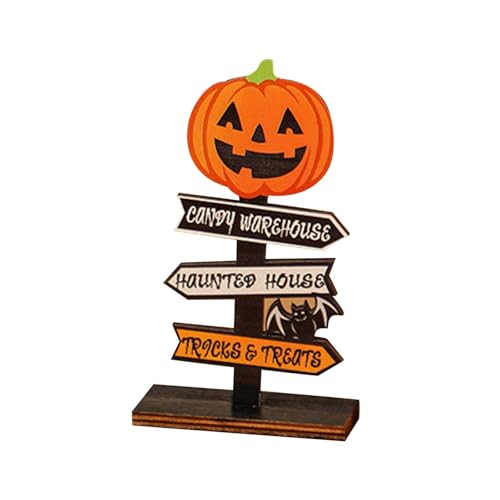 Halloween Dekorationsgegenstand​​ Halloween-Kürbis-Holzbuchstaben-Dekoration, perfekt für Halloween-Dekorationen. (Orange, 14X8CM) von Feizikaw