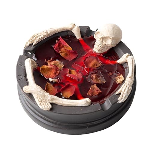 Halloween Holzfiguren Bernstein Duft Skelett Kerzen Gothic Farmhouse & Halloween (Brown, 12X11.5X4cm) von Feizikaw