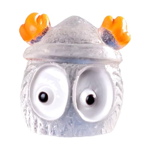 Halloween Holzfiguren Halloween Micro DIY Nacht beleuchtete schwarze bezaubernde Miniatur für Displays (B, 1.2X1.1CM) von Feizikaw