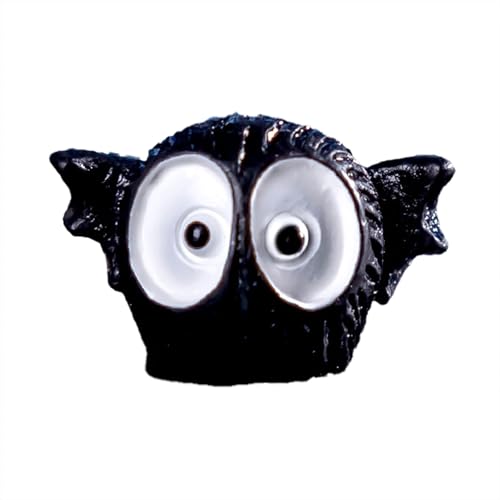 Halloween Holzfiguren Halloween Micro DIY Nacht beleuchtete schwarze bezaubernde Miniatur für Displays (D, 1.6X0.9CM) von Feizikaw