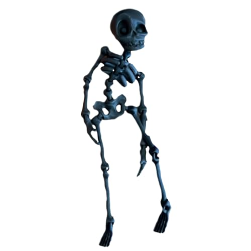 Halloween Holzfiguren Halloween-Skelett-Dekoration, Ganzkörper kann mit realistischen Plastikknochen arrangiert werden, aktive Gelenke, realistische Halloween-Hof-Requisiten, Innen- und (A, 20*5*1cm) von Feizikaw