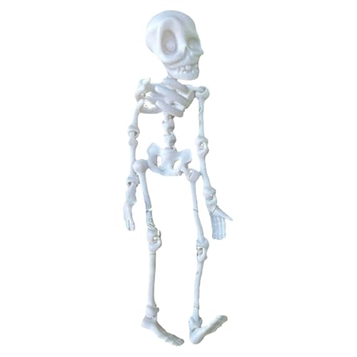 Halloween Holzfiguren Halloween-Skelett-Dekoration, Ganzkörper kann mit realistischen Plastikknochen arrangiert werden, aktive Gelenke, realistische Halloween-Hof-Requisiten, Innen- und (B, 20*5*1cm) von Feizikaw
