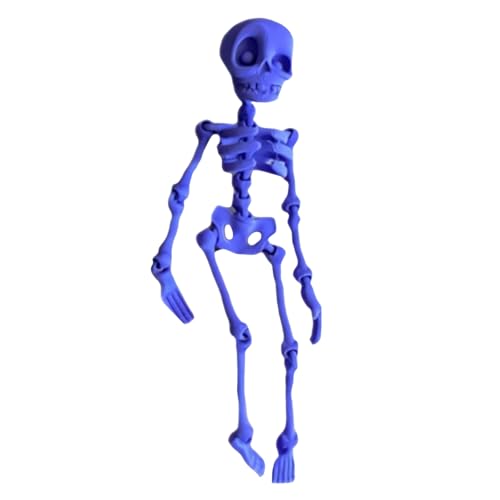 Halloween Holzfiguren Halloween-Skelett-Dekoration, Ganzkörper kann mit realistischen Plastikknochen arrangiert werden, aktive Gelenke, realistische Halloween-Hof-Requisiten, Innen- und (D, 20*5*1cm) von Feizikaw