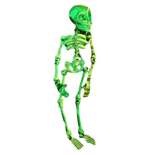 Halloween Holzfiguren Halloween-Skelett-Dekoration, Ganzkörper kann mit realistischen Plastikknochen arrangiert werden, aktive Gelenke, realistische Halloween-Hof-Requisiten, Innen- und (E, 20*5*1cm) von Feizikaw