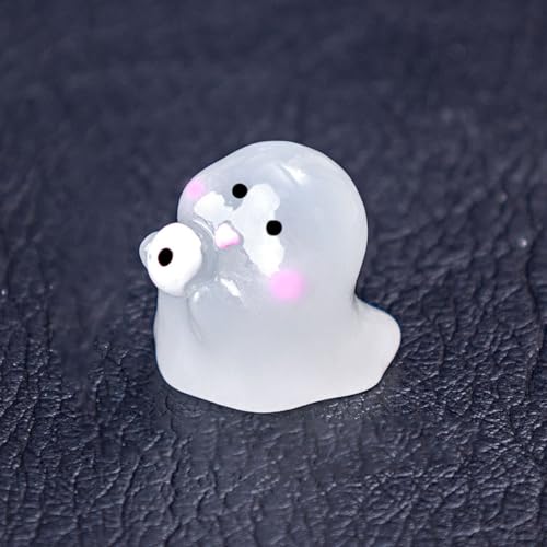 Halloween Holzfiguren Im Dunkeln leuchtende Mini-Halloween-Figuren. Deko-Accessoires zum Selbermachen. Wundertüte, Tischdekoration für zu Hause, perfekt für Kinder und Erwachsene! (B, 2.5cm) von Feizikaw