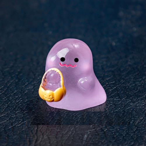 Halloween Holzfiguren Im Dunkeln leuchtende Mini-Halloween-Figuren. Deko-Accessoires zum Selbermachen. Wundertüte, Tischdekoration für zu Hause, perfekt für Kinder und Erwachsene! (C, 2.5cm) von Feizikaw