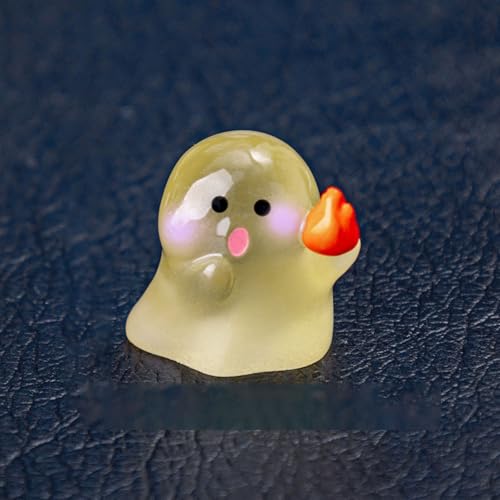 Halloween Holzfiguren Im Dunkeln leuchtende Mini-Halloween-Figuren. Deko-Accessoires zum Selbermachen. Wundertüte, Tischdekoration für zu Hause, perfekt für Kinder und Erwachsene! (D, 2.5cm) von Feizikaw