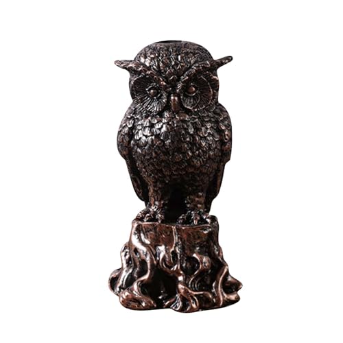 Halloween Holzfiguren Kerzenständer mit Vogelmotiv Kerzenständer mit Eulenmotiv Kerzenständer in Vogelform Dekorative Kerzenständer mit Eulenmotiv Kerzenständer mit Vogelmotiv (A, 长13宽9高16.5) von Feizikaw