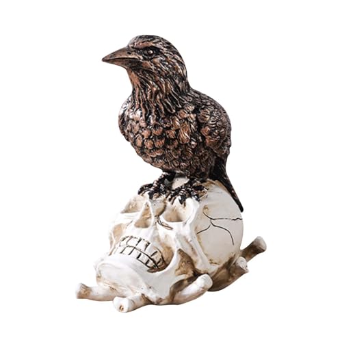 Halloween Holzfiguren Kerzenständer mit Vogelmotiv Kerzenständer mit Eulenmotiv Kerzenständer in Vogelform Dekorative Kerzenständer mit Eulenmotiv Kerzenständer mit Vogelmotiv (B, 长13.5宽11高16.5) von Feizikaw