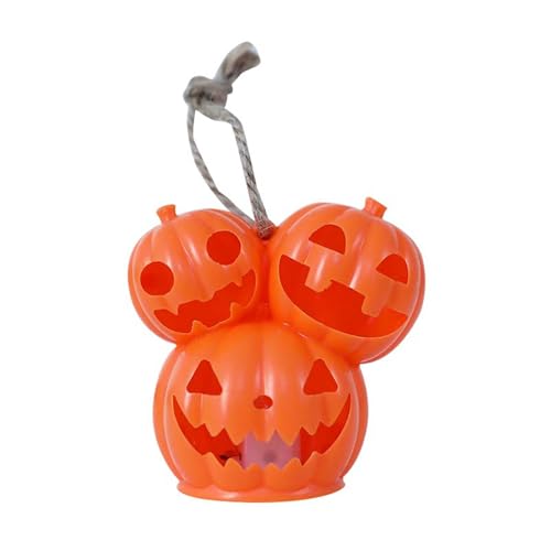 Halloween Küchen Deko Erhellen Sie Ihren Trick oder Sorgen Sie nachts für eine tolle Atmosphäre mit DREI hängenden Kürbisstapel-Lichtern! (Orange, 7x7) von Feizikaw