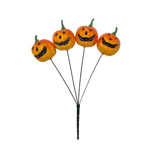 Halloween Schreibtisch-Ornament Halloween-Dekorationen, Halloween-Picks mit schwarzen Blumen, Picks mit Kürbissen, Augapfel-Blumenpicks und -sprays, Zweige für Vasen, Tafelaufsatz für (E, 35x26x3) von Feizikaw