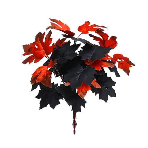 Halloween Schreibtisch-Ornament Halloween & Thanksgiving | Herbstliches Ahornblatt-Bündel | Heimzweige | Herbstliche Einfügungen für festliche Dekorationen (A, 10X10CM) von Feizikaw