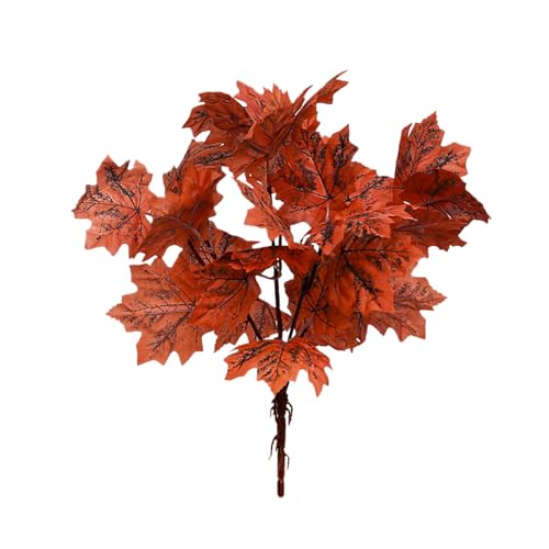 Halloween Schreibtisch-Ornament Halloween & Thanksgiving | Herbstliches Ahornblatt-Bündel | Heimzweige | Herbstliche Einfügungen für festliche Dekorationen (B, 10X10CM) von Feizikaw