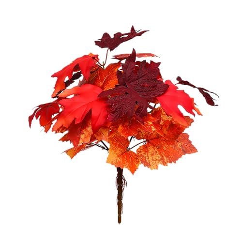 Halloween Schreibtisch-Ornament Halloween & Thanksgiving | Herbstliches Ahornblatt-Bündel | Heimzweige | Herbstliche Einfügungen für festliche Dekorationen (D, 10X10CM) von Feizikaw