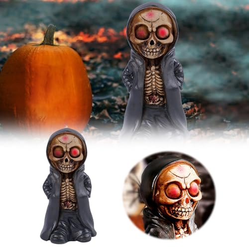 Halloween Tischdekoration​​ Halloween Stehend Skelett Dekorationen Kreative Festival Mann Harz Handwerk Ornamente (B, 7x13cm) von Feizikaw