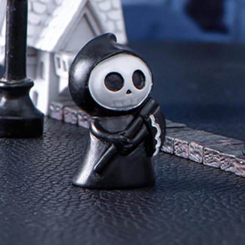 Halloween-Tischdekoration​​ Neu Halloween Harz Kleine Ornament Micro Resurrected Festival Zubehör Hause Dekoration (Black, 2.8x2.8x3.3cm) von Feizikaw