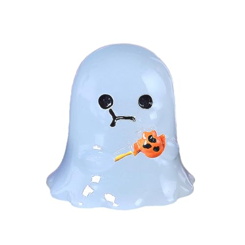 Halloween-Tischdekorationselement​​ Süßes Mikro-Ornament für den Halloween-Desktop (White, 2.6x2.4cm) von Feizikaw