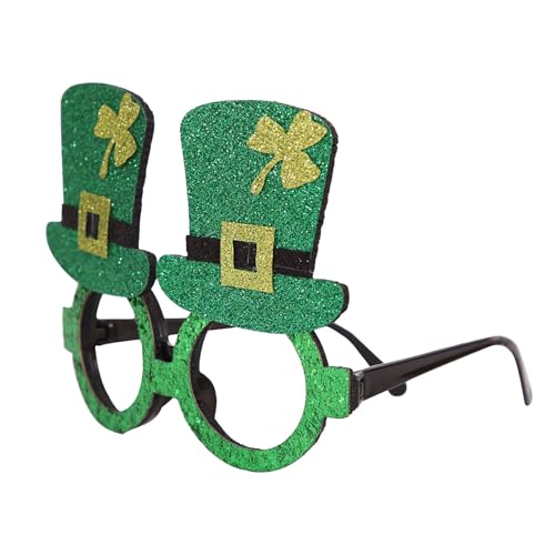 Hochzeit Accessoires Party-Dekoration, Brille, grüner Hut, irisches Festival, Foto-Requisiten (Green, 11.5x14cm) von Feizikaw