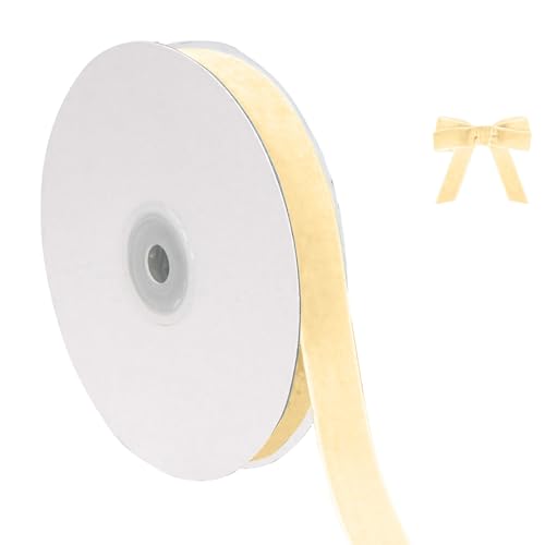 Hochzeit Accessoires Weihnachtliches Samtband zum Verpacken von Christbaumschmuck, 5/8 Zoll breit, insgesamt 10 Yards dünner Stoff für Hochzeitseinladungen (B, 914x1.5cm) von Feizikaw