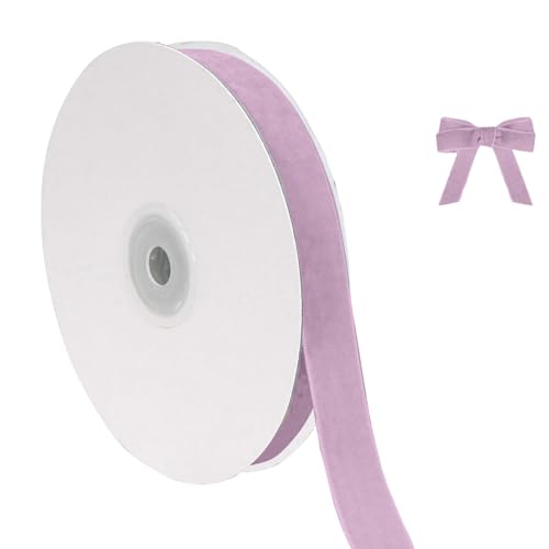 Hochzeit Accessoires Weihnachtliches Samtband zum Verpacken von Christbaumschmuck, 5/8 Zoll breit, insgesamt 10 Yards dünner Stoff für Hochzeitseinladungen (G, 914x1.5cm) von Feizikaw