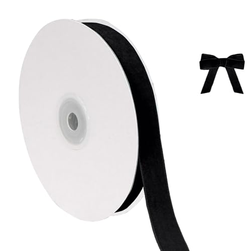Hochzeit Accessoires Weihnachtliches Samtband zum Verpacken von Christbaumschmuck, 5/8 Zoll breit, insgesamt 10 Yards dünner Stoff für Hochzeitseinladungen (I, 914x1.5cm) von Feizikaw