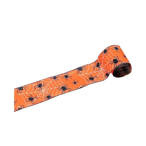 Hochzeit Party ZubehöR Halloween-Druckband für Partydekorationen, dekoratives Stoffband, perfekt für Veranstaltungen und Feiern (C, 6.4cm) von Feizikaw