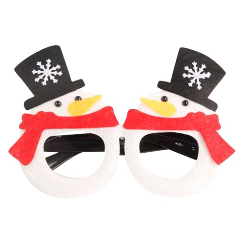 Hochzeit Party Zubehör 11-teilige Weihnachtsbrillen mit glitzernden Brillengestellen, süße Weihnachtsparty-Dekorationen, Kostüm-Brillen für Kinder, Weihnachtsparty, Feiertagsschmuck, (K, 16x10cm) von Feizikaw