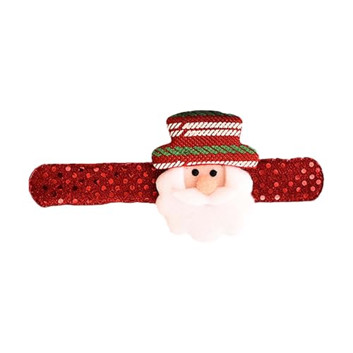 Party Accessoires Christmas Joy Clicker Armband Festliches Spielzeugarmband für Kinder (A, 21X3CM) von Feizikaw
