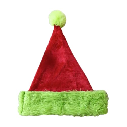 Party Accessoires Grüne und rote Weihnachtsmütze Weihnachtsfeier Hut Urlaub Feier Hut (Green, 46x32cm) von Feizikaw