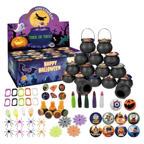 ​​Tischoberseite Motiv​​ 2025 Adventskalender Kinderparty Kleines Spielzeug Dekorationsset Kürbis Süßigkeiten Dose Festival Eierschale Spielzeug (Purple, 29X28X11.5CM) von Feizikaw
