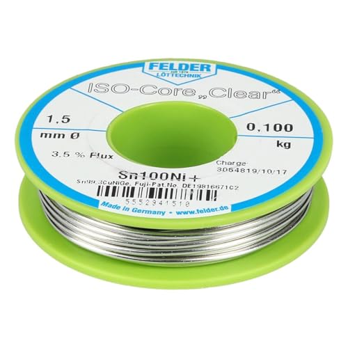 Lötdrahtrolle Felder 5552941510 1,5mmØ 100g bleifrei SN100NI+ von Felder