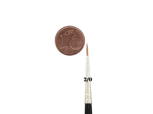 Feldherr Kolinsky Rotmarderhaar Pinsel Größe: 2/0 | Ø 1,5 mm | sichtbare Haarlänge 8 mm Feldherr Kolinsky Rotmarderhaar Pinsel Größe: 2/0 | Ø 1,5 mm | sichtbare Haarlänge 8 mm von Feldherr