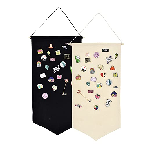 Felenny 2Pcs Leere Leinwand Banner Set Wand Display Banner DIY Leere Leinwand Flagge Hangable Emaille Pin Wand Display Banner für Pin Brosche Patches Abzeichen Felenny 2Pcs Leere Leinwand Banner Set Wand Display Banner DIY Leere Leinwand Flagge Hangable Emaille Pin Wand Display Banner für Pin Brosche Patches Abzeichen von Felenny