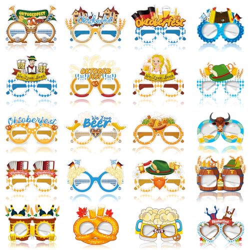 Feliciay 20 Stück Oktoberfest Partybrille,Oktoberfest Accessoires Lustig Papier Brillen,Brillen Dekoration für Oktoberfest Fotorequisiten,Bayrische Brille für Kinder Erwachsene Bayrisch Wiesn Deko Feliciay 20 Stück Oktoberfest Partybrille,Oktoberfest Accessoires Lustig Papier Brillen,Brillen Dekoration für Oktoberfest Fotorequisiten,Bayrische Brille für Kinder Erwachsene Bayrisch Wiesn Deko von Feliciay