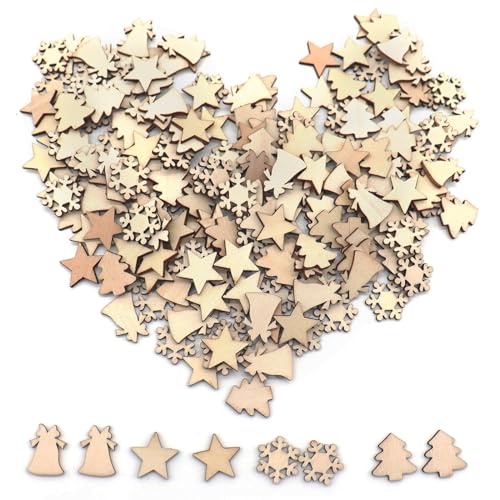 Feliciay 200 Stück Streudeko Weihnachten, Holzsterne Holz Scheiben Weihnachtsdeko Basteln zum Basteln und Dekorieren Weihnachten Hackschnitzel für Tischdeko Weihnachtsfeier Weihnachtsbaumschmuck Feliciay 200 Stück Streudeko Weihnachten, Holzsterne Holz Scheiben Weihnachtsdeko Basteln zum Basteln und Dekorieren Weihnachten Hackschnitzel für Tischdeko Weihnachtsfeier Weihnachtsbaumschmuck von Feliciay