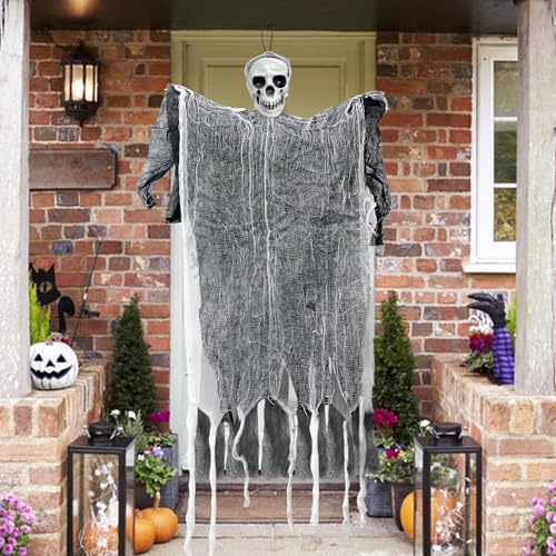 Felicify Halloween Skelett, 90CM Outdoor Gruselig, Hängend, Tür Deko, Lebensgross, Hängedekoration Skeleton Ghost, Grusel Felicify Halloween Skelett, 90CM Outdoor Gruselig, Hängend, Tür Deko, Lebensgross, Hängedekoration Skeleton Ghost, Grusel von Felicify