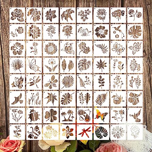 Blumenschablonen zum Malen, 64 Stück, 7,6 cm, Schablonen für Handwerk, Steinmalerei Schablonen, Kunststoff wiederverwendbare Schablonen zum Malen auf Holz, Wand, Fliesen, Heimdekoration Blumenschablonen zum Malen, 64 Stück, 7,6 cm, Schablonen für Handwerk, Steinmalerei Schablonen, Kunststoff wiederverwendbare Schablonen zum Malen auf Holz, Wand, Fliesen, Heimdekoration von Felixcraft