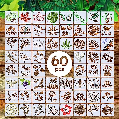 Felixcraft Schablonen zum Malen, 60 Stück 7.6x7.6 cm wiederverwendbare Schablonen zum Malen auf Holz, Wand, Blumenschablonen und anderen Pflanzenschablonen, Schmetterlingsschablonen Felixcraft Schablonen zum Malen, 60 Stück 7.6x7.6 cm wiederverwendbare Schablonen zum Malen auf Holz, Wand, Blumenschablonen und anderen Pflanzenschablonen, Schmetterlingsschablonen von Felixcraft