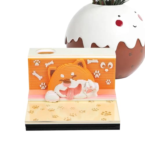 Fellflying 3D Memo Block | 3D Kalender Kunst Memo Block 2026,Welpen Skulptur Deko Abreißblock Papierkunst Für Schreibtisch Nachttisch Wohnzimmer Esstisch Fellflying 3D Memo Block | 3D Kalender Kunst Memo Block 2026,Welpen Skulptur Deko Abreißblock Papierkunst Für Schreibtisch Nachttisch Wohnzimmer Esstisch von Fellflying