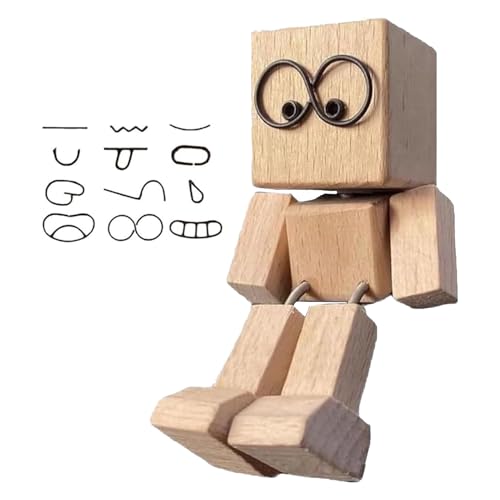 Fellflying Kleine Holzfigur, Die Mit 12 Ausdrückten, Schüttelte Holzfigur Figur, Handgefertigte Schütteln Von Füßen Holzpuppe, Lustige Hölzerne Ornamentes Für Die Autobraße Dekoration Fellflying Kleine Holzfigur, Die Mit 12 Ausdrückten, Schüttelte Holzfigur Figur, Handgefertigte Schütteln Von Füßen Holzpuppe, Lustige Hölzerne Ornamentes Für Die Autobraße Dekoration von Fellflying