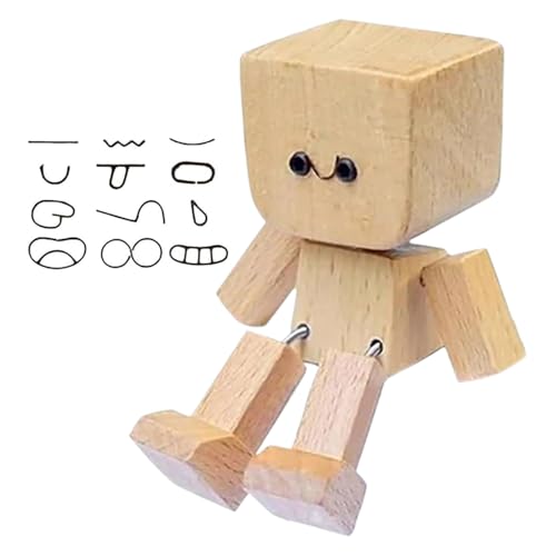Fellflying Kleine Holzfigur, Die Mit 12 Ausdrückten, Schüttelte Holzfigur Figur, Handgefertigte Schütteln Von Füßen Holzpuppe, Lustige Hölzerne Ornamentes Für Die Autobraße Dekoration Fellflying Kleine Holzfigur, Die Mit 12 Ausdrückten, Schüttelte Holzfigur Figur, Handgefertigte Schütteln Von Füßen Holzpuppe, Lustige Hölzerne Ornamentes Für Die Autobraße Dekoration von Fellflying