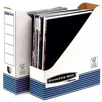 10 Bankers Box Archiv-Stehsammler Bankers Box weiß/blau von Bankers Box