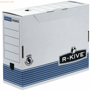 10 x Fellowes Archivbox R-Kive Prima 105x311x255mm blau/schwarz/weiß 10 x Fellowes Archivbox R-Kive Prima 105x311x255mm blau/schwarz/weiß von Fellowes