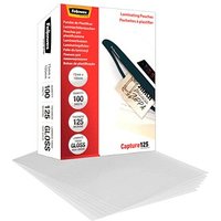 100 Fellowes Capture125 Laminierfolien glänzend für Kleinformat 125 micron 100 Fellowes Capture125 Laminierfolien glänzend für Kleinformat 125 micron von Fellowes
