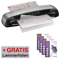 AKTION: Fellowes Saturn 3i A3 Laminiergerät bis DIN A3 + GRATIS 100 Laminierfolien, DIN A4, 80 micron, glänzend von Fellowes