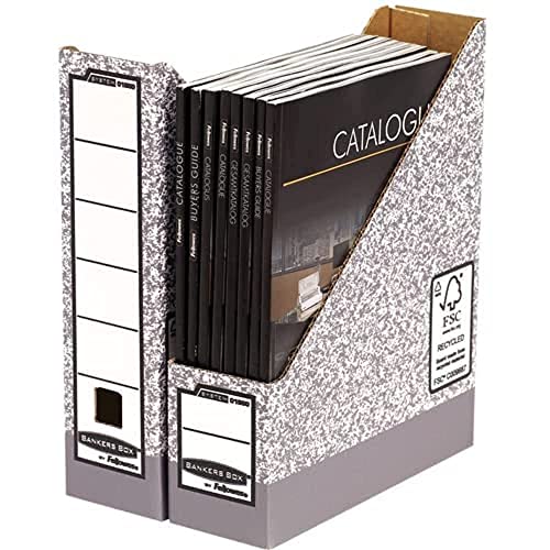 Bankers Box Stehsammler - System Serie - aus FSC zertifiziertem, 100% recycelten Karton- zur Aufbewahrung von für Akten, Zeitschriften, Kataloge - 10 Stück/Packung von Fellowes