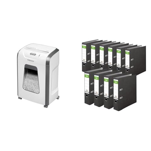 Fellowes Aktenvernichter & Original DINOR Ordner-Wolkenmarmor-Recycling - Made in Germany. 10er Pack 8 cm breit DIN A4 schwarz Aktenordner Briefordner Fellowes Aktenvernichter & Original DINOR Ordner-Wolkenmarmor-Recycling - Made in Germany. 10er Pack 8 cm breit DIN A4 schwarz Aktenordner Briefordner von Fellowes