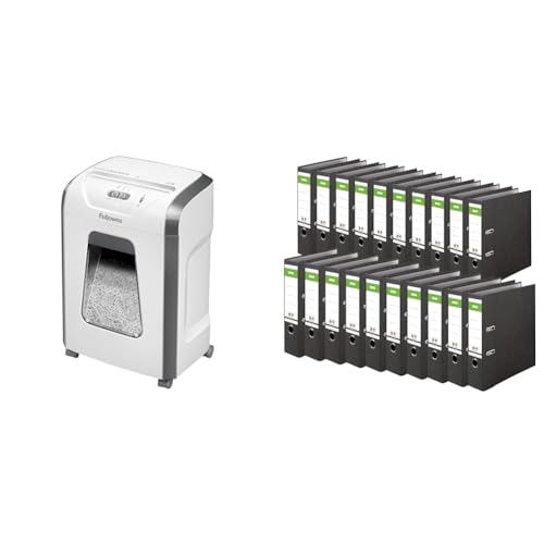 Fellowes Aktenvernichter & Original DINOR Ordner-Wolkenmarmor-Recycling - Made in Germany. 20er Pack 8 cm breit DIN A4 schwarz Aktenordner Briefordner Fellowes Aktenvernichter & Original DINOR Ordner-Wolkenmarmor-Recycling - Made in Germany. 20er Pack 8 cm breit DIN A4 schwarz Aktenordner Briefordner von Fellowes
